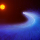 Illustration for article titled This Freaky Exoplanet Features a Massive Comet-like Tail